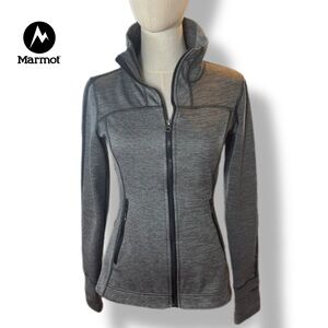EUC Marmot Women's Grey Athletic Full Zip Fleece Jacket Size Small